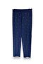 Women's Navy Blue Polka Dot Stretchy Comfortable High Quality Milan Fabric Sleepwear Bottoms