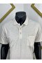 Ercan Men's Large Size Polo Collar Pocket Woven Cotton T-Shirt 5005 - 4