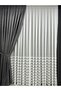 Dizar Light Glitter Anthracite Background Curtain 1/3 Close Pleat - 3