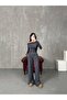 Women's Draped Asymmetrical-Cut Blouse Trousers Modal Set