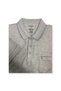 Ercan Knitwear Men's Large Size Polo Collar Pocket Woven Cotton T-Shirt 5005 - 2
