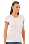 Özkan 7123 Women's Premium Soft Comfortable Fabric Viscose Crew Neck Short Sleeve Knitted T-shirt - 4