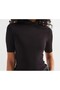 Women's Black Short Sleeve Body Half Throat - 5