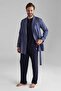 12000 5-Piece Dark Blue Groom Set with Indigo Dressing Gown - 2