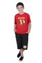 3-Piece Never-Skater-Football Printed Boys' Short Sleeve Double Pocket Capri Bottom-Top Suit - 3