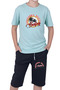 3-Piece California-Break-Let's Printed Boys' Short Sleeve Double Pocket Capri Bottom-Top Set - 6