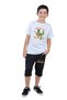 3-Piece Summer-Rockstar-Gamer Printed Boys' Short Sleeve Double Pocket Capri Bottom-Top Suit - 3