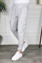 Gray Cargo Pocket Elastic Leg Winter Men's Sweatpants - 3