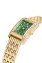 Roman Numeral Luxury Stone Vintage Women's Wristwatch Gold Green Pl-1501B3X