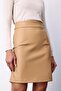Raised Leather Skirt - Beige - 3