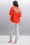Arcadia Women's Red T-Shirt with Text Detail on the Back and Front, 100% Organic Cotton - 7
