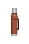 1Lt Stainless Steel Thermos - Hammertone Clay, Classic Vacuum Design