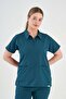 Lycra Dark Petrol Green Polo Neck Suit - 2