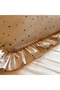 Valentine's Day Double Duvet Cover Set Minimal Heart Pattern Ruffled 4-Piece 100% Cotton - 8