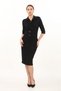 Zippered Pocket Button Detailed Slit Midi Dress 7095