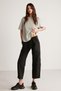 Jemmy women's 100% organic cotton relaxed fit slit round neck light grey t-shirt - 3