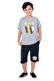 3-Piece Sk8-Win-Dreams Printed Boys' Short Sleeve Double Pocket Capri Bottom-Top Set - 3