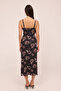 E17009 Model Tulle Midi Dress - Floral Print - 4