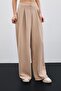 High Waist Wide Leg Pants - Beige - 7