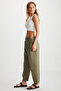 Tızıana Women's Organic Cotton Corded Stretchy Fabric Crop White Blouse - 4