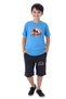 3-Piece Beach-Ball-Bro Printed Boys' Short Sleeve Double Pocket Capri Bottom-Top Set - 3