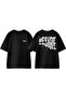 What the Hell Design Back Printed Cotton Black Oversize T-Shirt