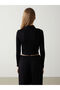 Nevavm with a Difference Stand Collar Straight Long Sleeve Women's Crop - 4