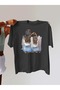 Women's Mother Daughter Theme Printed T-Shirt Oversize Loose Fit