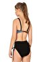 Women's Plus Size Underwire Supported Striped Patterned Bikini Set - 3