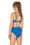 Women's Plus Size Underwire Supported Blue Bikini Set with Tie Detail - 2