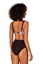 Women's Plus Size Wired Padded Bikini Set in Brown and White Patterned - 2