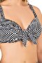 Women's Plus Size Supported Zebra Pattern Bikini Set - 3