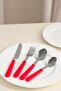 16PCS CUTLERY SET RED
