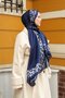 Glittering Solid Color Leopard Transition Silky Shawl - 4