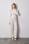Bürümcük النسيج Draped قارب الرقبة بلوزة - 3