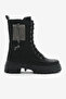 Women's Black Matte Thermo Sole Side Stone Lace up and Zippered Boots - 2