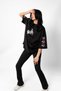 Korn Back Printed Oversize Unisex Black T-shirt - 3