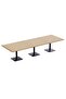 Ristoran Bar Table Square Base - 12 Seater Cocktail Bistro Table for Pub, Living Room-Oak