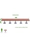Ristoran Bar Table Square Base - 20 Seater Cocktail Bistro Table for Pub-Apple Cherry - 4