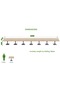 Ristoran Bar Table Square Base - 28 Seater Cocktail Bistro Table for Pub, Living Room-Oak - 4
