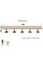 Ristoran Bar Table Square Base - 20 Seater Cocktail Bistro Table for Pub, Living Room-Oak - 4