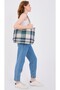 |   Women's Bag |   Canvas |   Large Size |   Lined |   Snap Fastener |   Inner Pocket |   Plaid |   Casual - 2