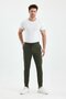 Men's Slim Fit Jogger Pants Khaki Double Leg - 4