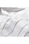 Brito White - Navy Blue Double Cotton Duvet Cover Set - 3