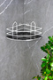Economical Stainless White Shampoo Holder with Crystal Shelf Adhesive Bathroom Corner Shower Shelf - 2
