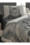 Amico Cat, Ultra Hd Jacquard Patterned Knitted Combed Cotton Single Duvet Cover Set - 2