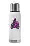 Pink Motor Girl Car, Motorcycle, Helmet, Laptop, Glass Sticker 13X11 cm - 5