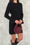 Women's Black Standard Size Sleeve Detailed Knitwear Dress - 5