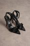 22-9 Crocodile Printed Single Band Thin Heeled Evening Shoes - 7