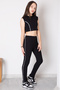 Black Girl's Taty Cropled 2-Piece Set 20242 - 3
